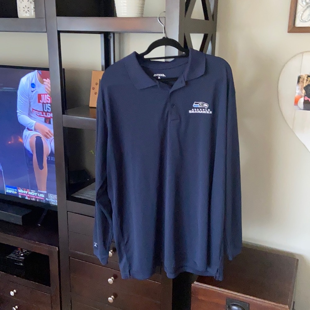 Long sleeve polo. Seattle Seahawks